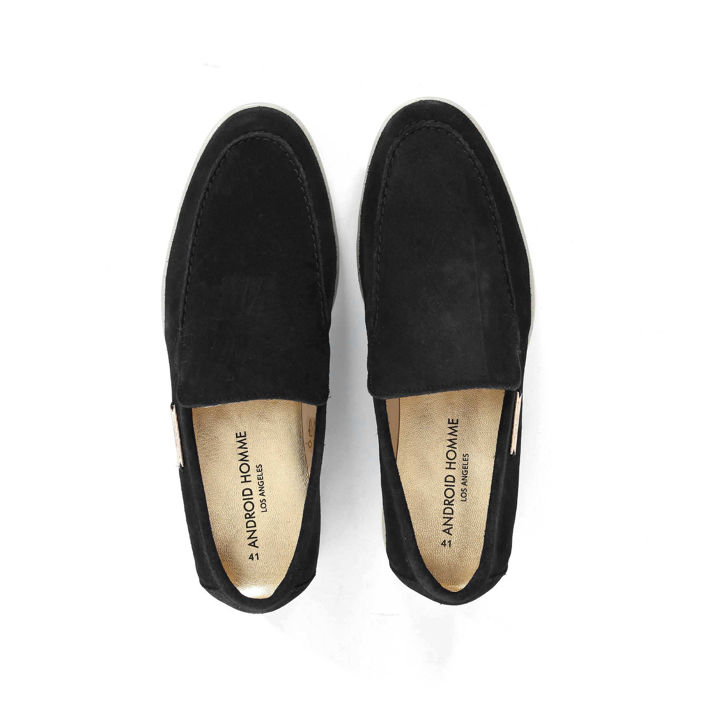 Android Homme Comporta Loafer in Black Suede Birdseye