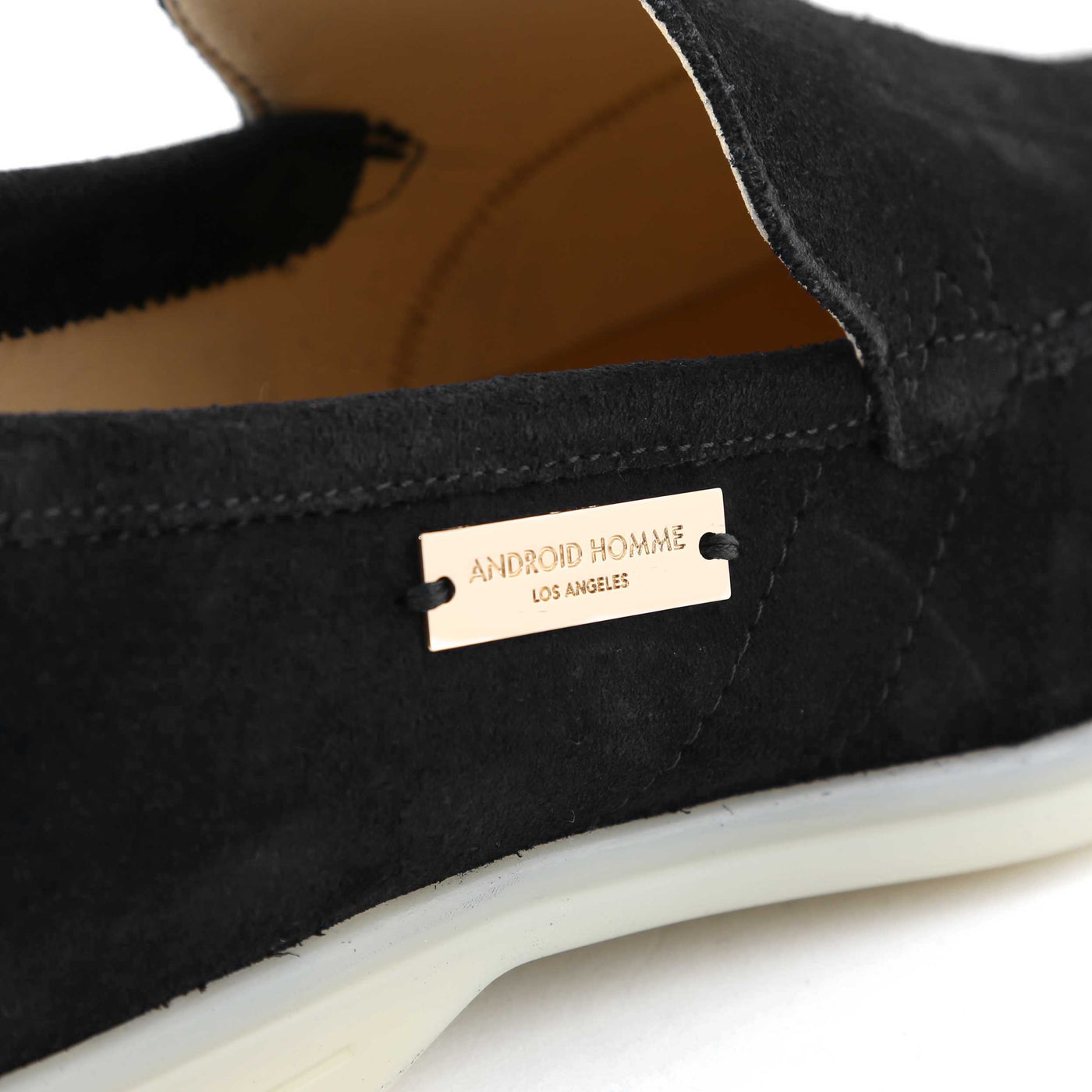 Android Homme Comporta Loafer in Black Suede Logo