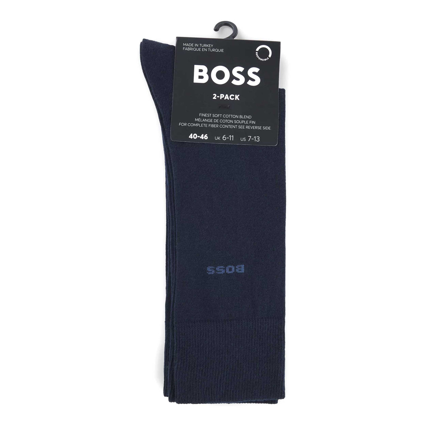 BOSS 2P RS VI Bamboo Sock in Navy Pack