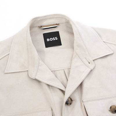 BOSS C Carper OS 244 Overshirt in Beige Collar