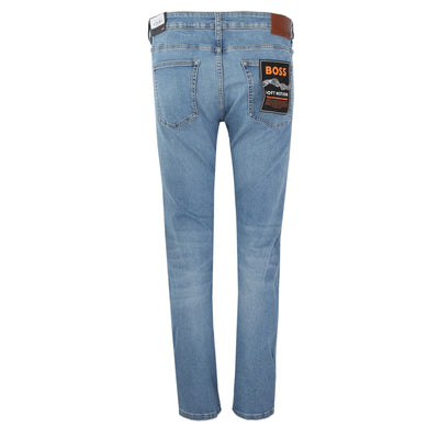 BOSS H Delaware Jean in Bright Blue Denim Back