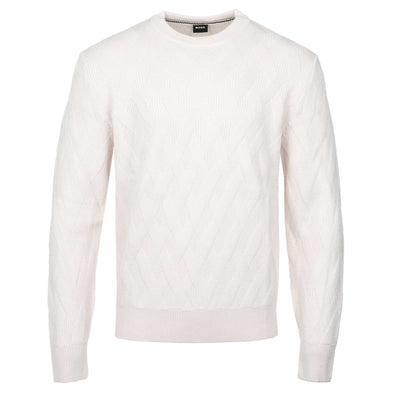 BOSS H Elfredo Knitwear in Open White