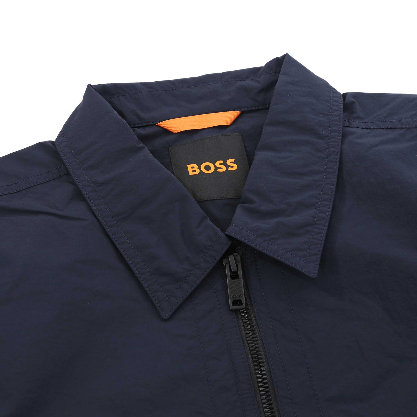 BOSS Leejay 1 M Overshirt in Navy Collar