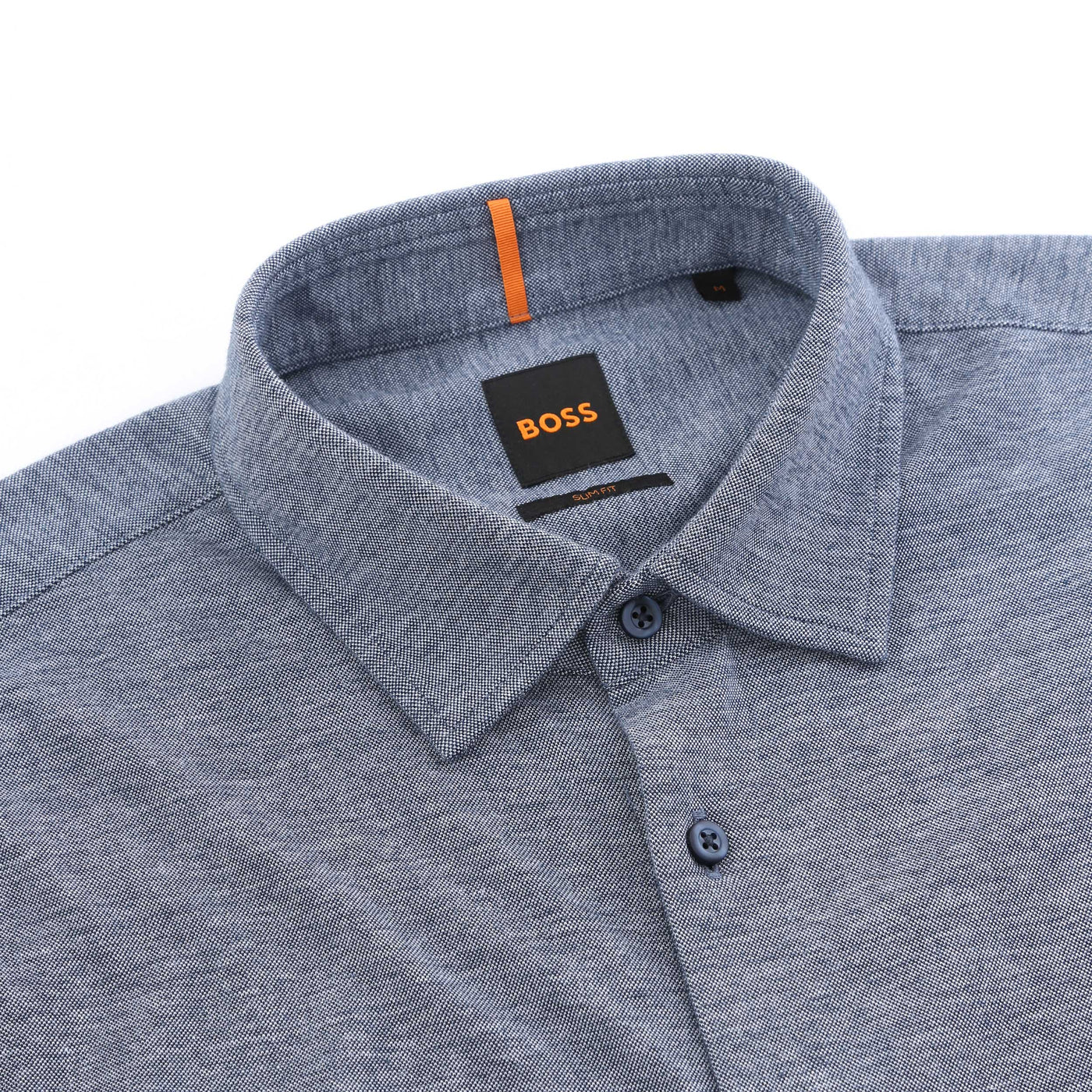 BOSS Mysoft 2 M Shirt in Navy Collar