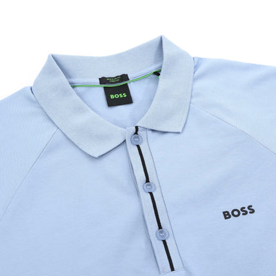 BOSS Paddy 2 Polo Shirt in Sky Blue Placket