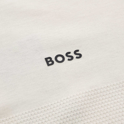 BOSS Paddy 5 Polo Shirt in Light Beige Logo