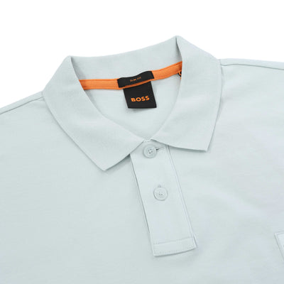 BOSS Passenger Polo Shirt in Mint Collar