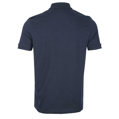 BOSS Passerzip Polo Shirt in Dark Blue Back