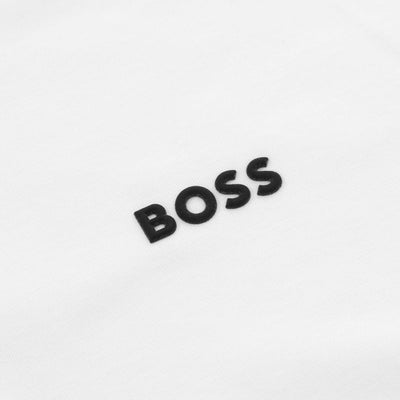 BOSS Paule Polo Shirt in White Logo