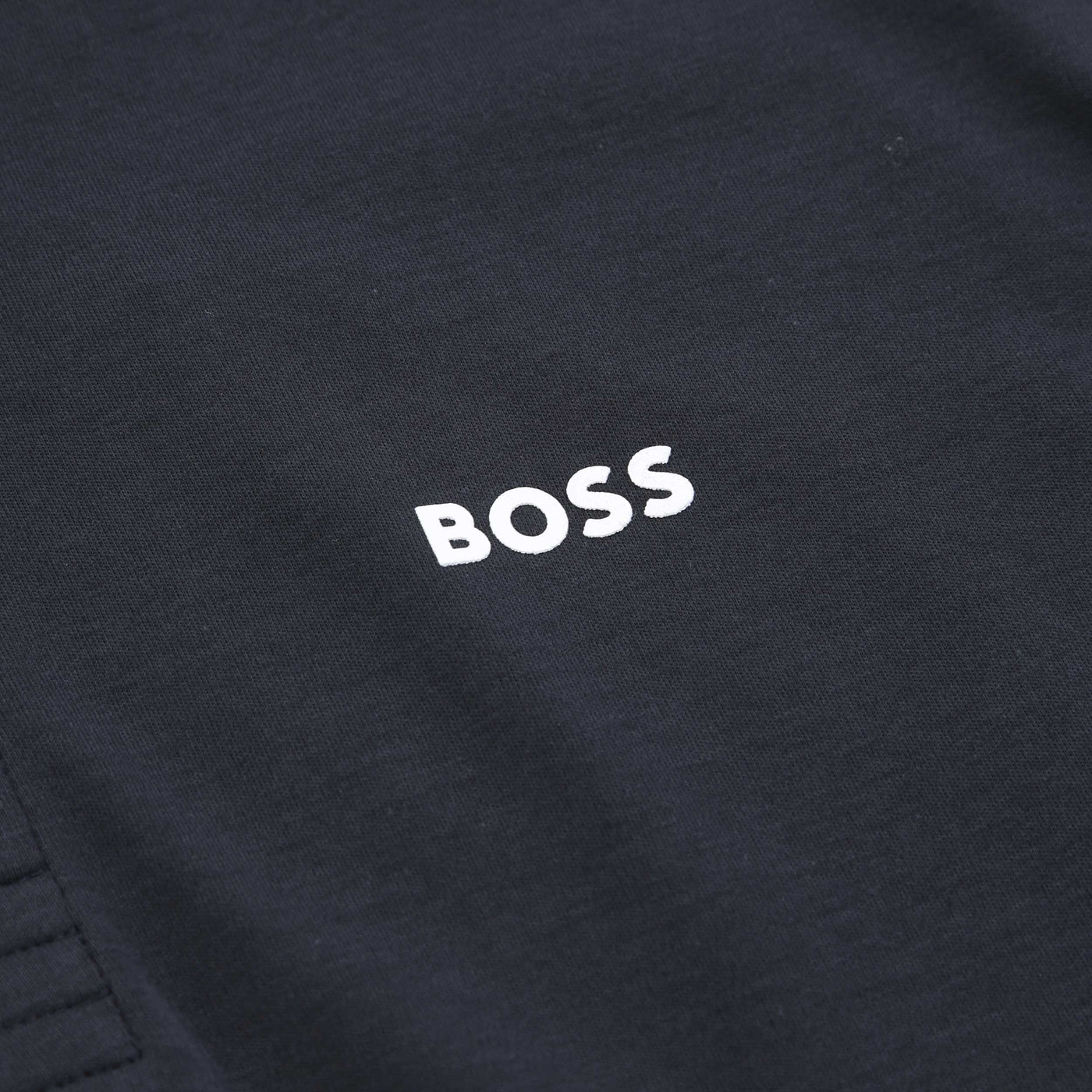 BOSS Plisy 2 Long Sleeve Polo Shirt in Navy Logo