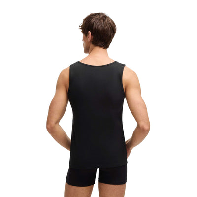 BOSS TankTop 3P Rib Classic Vests in Black Model Back