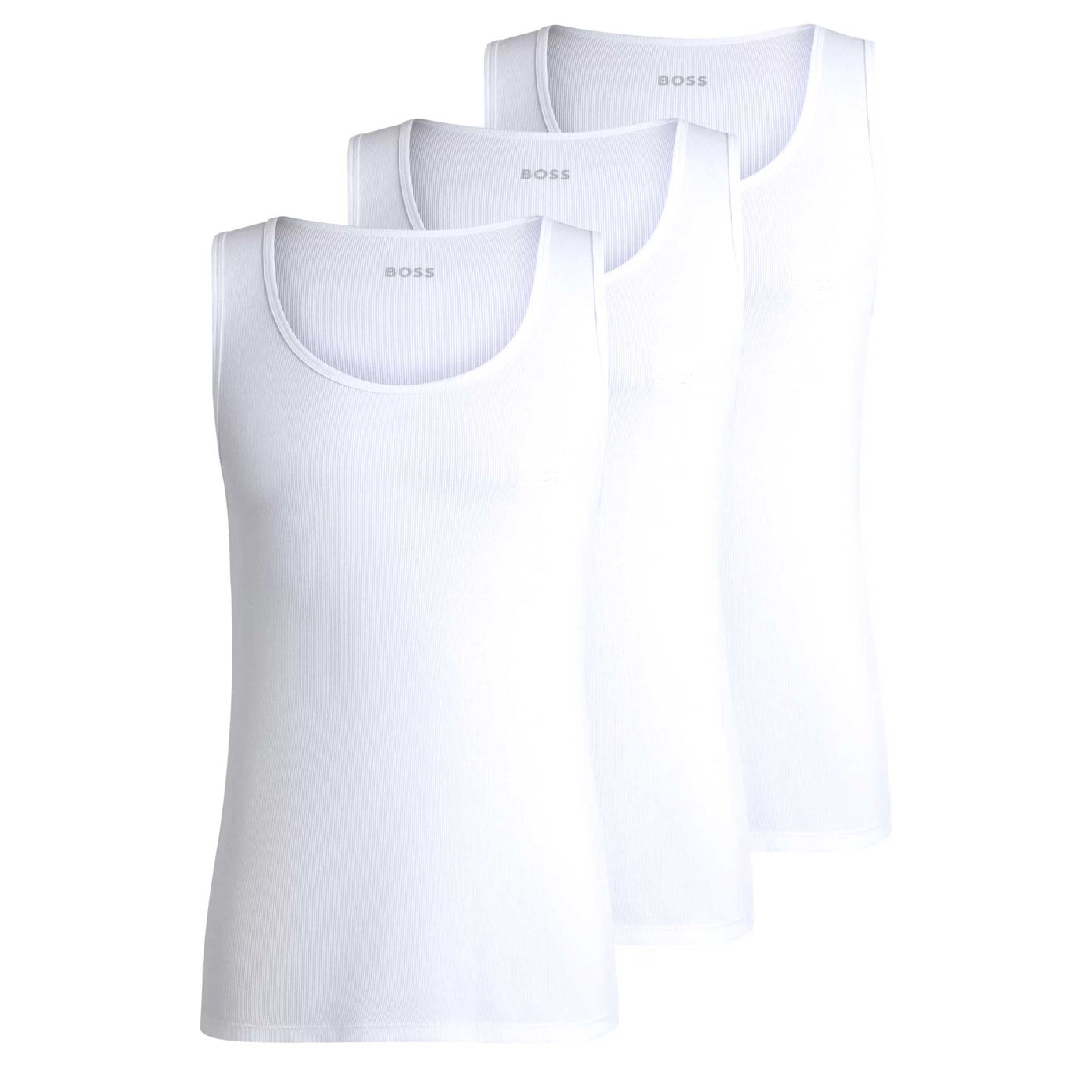 BOSS TankTop 3P Rib Classic Vests in White Pack