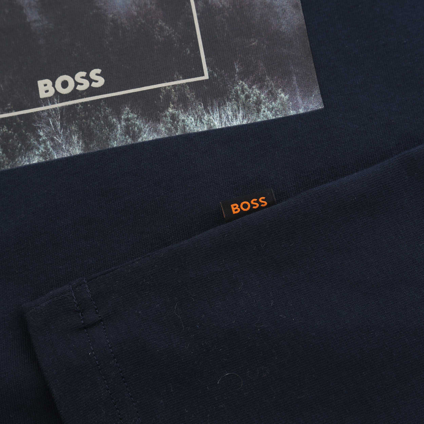 BOSS Te Forest T-Shirt in Navy Logo Tab