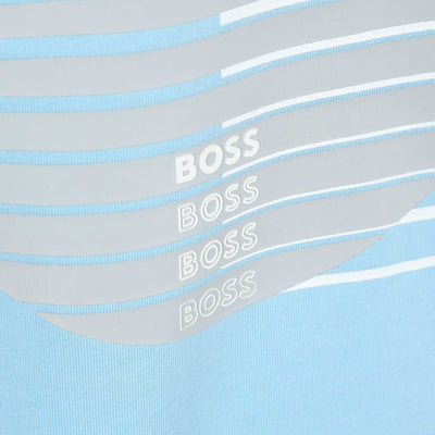 BOSS Tee 6 T Shirt in Sky Blue Print