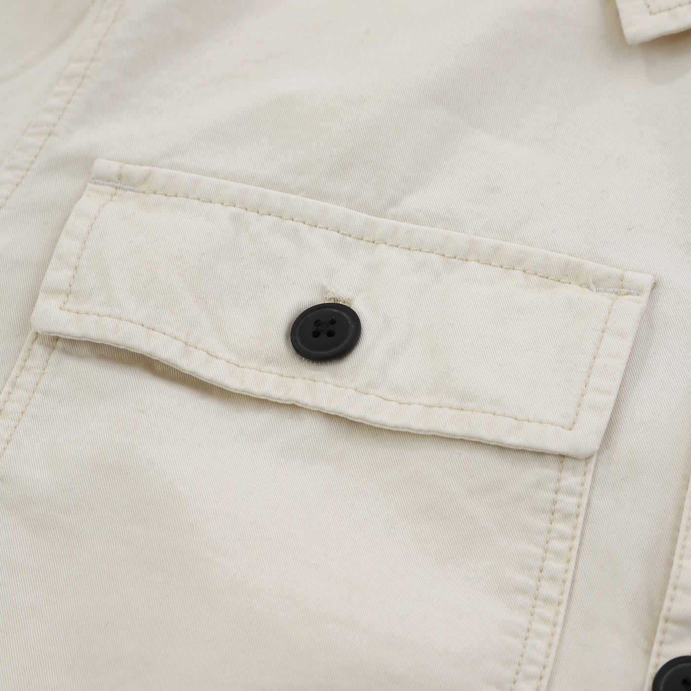 Barbour Arlo Overshirt in Whisper White Pocket