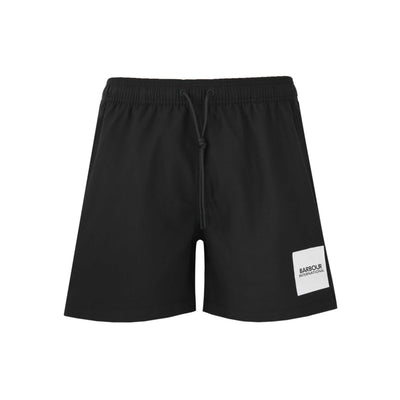 Barbour Block Print Swim Short in Black