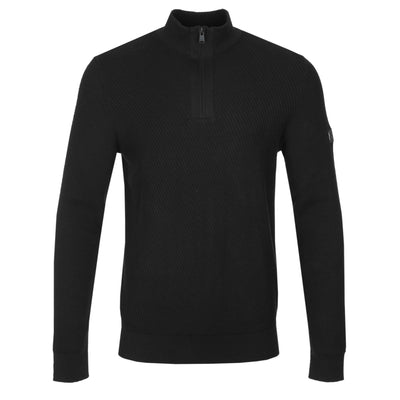 Barbour Dune Funnel Neck Knitwear in Black Front