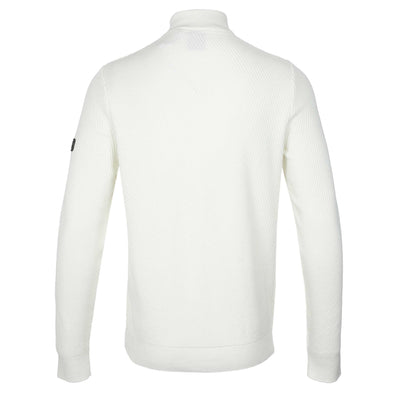 Barbour Dune Funnel Neck Knitwear in Whisper White Back