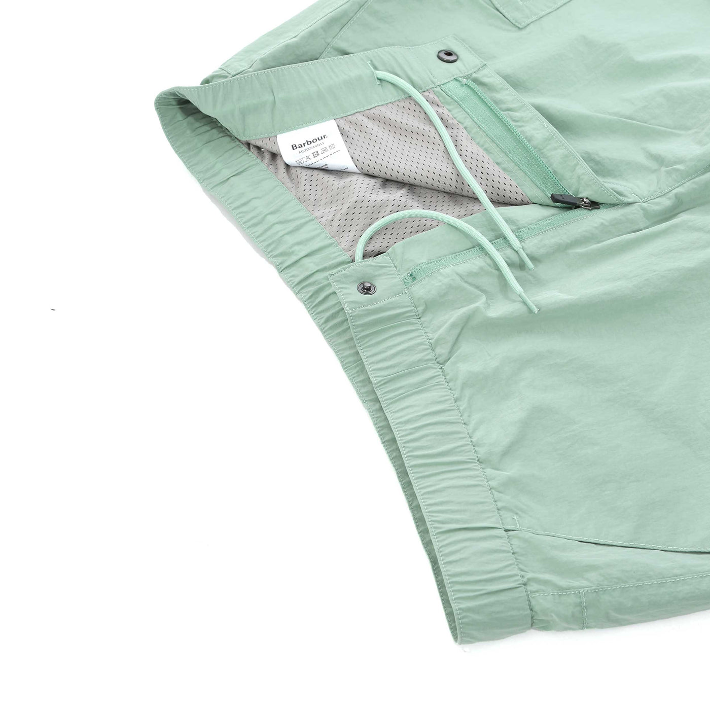 Barbour Inline Short in Granite Green Waist