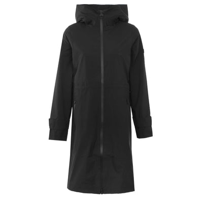 Barbour Longline Kyra Waterproof Ladies Jacket in Black Front