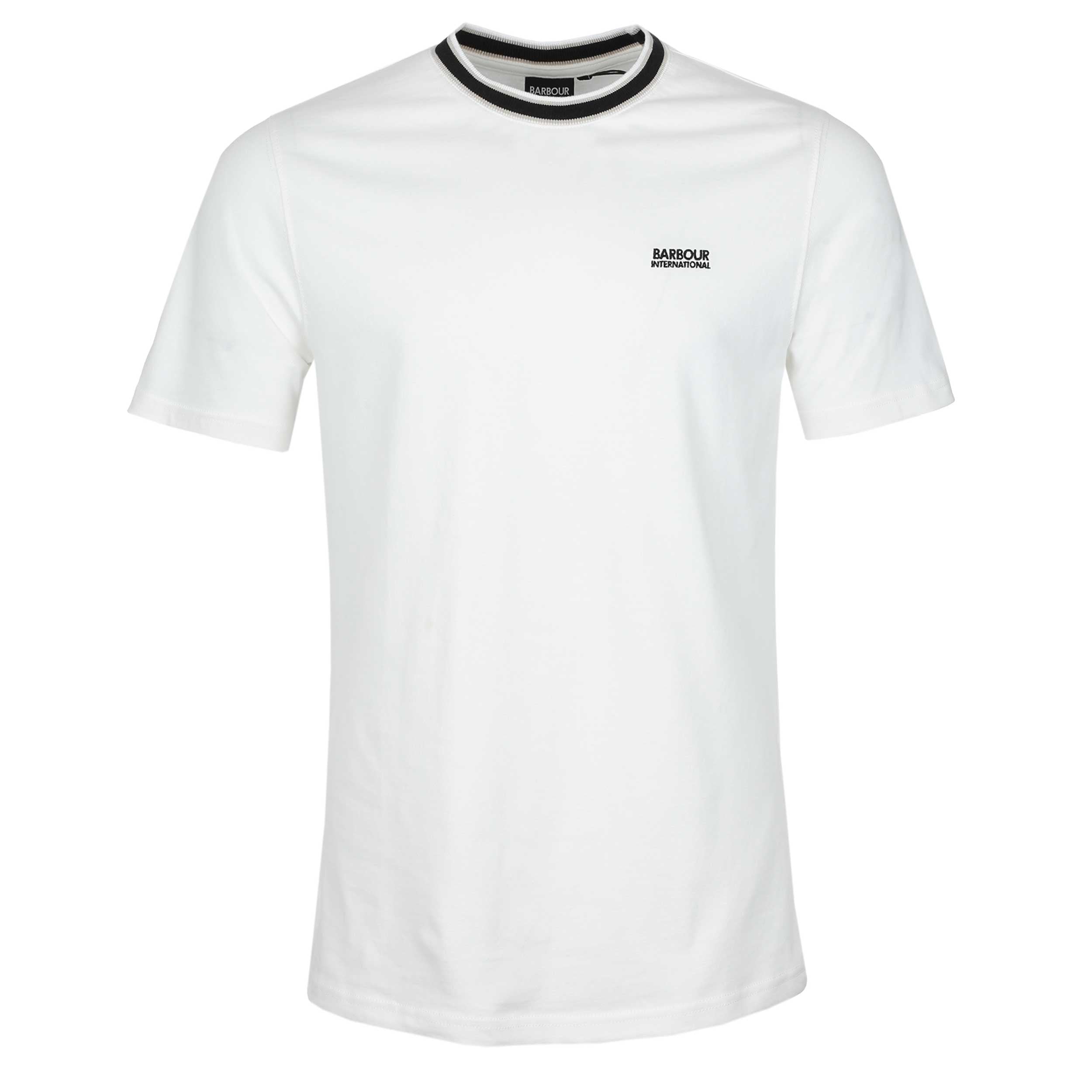 Barbour Luca Tipping Detail T Shirt in Whisper White