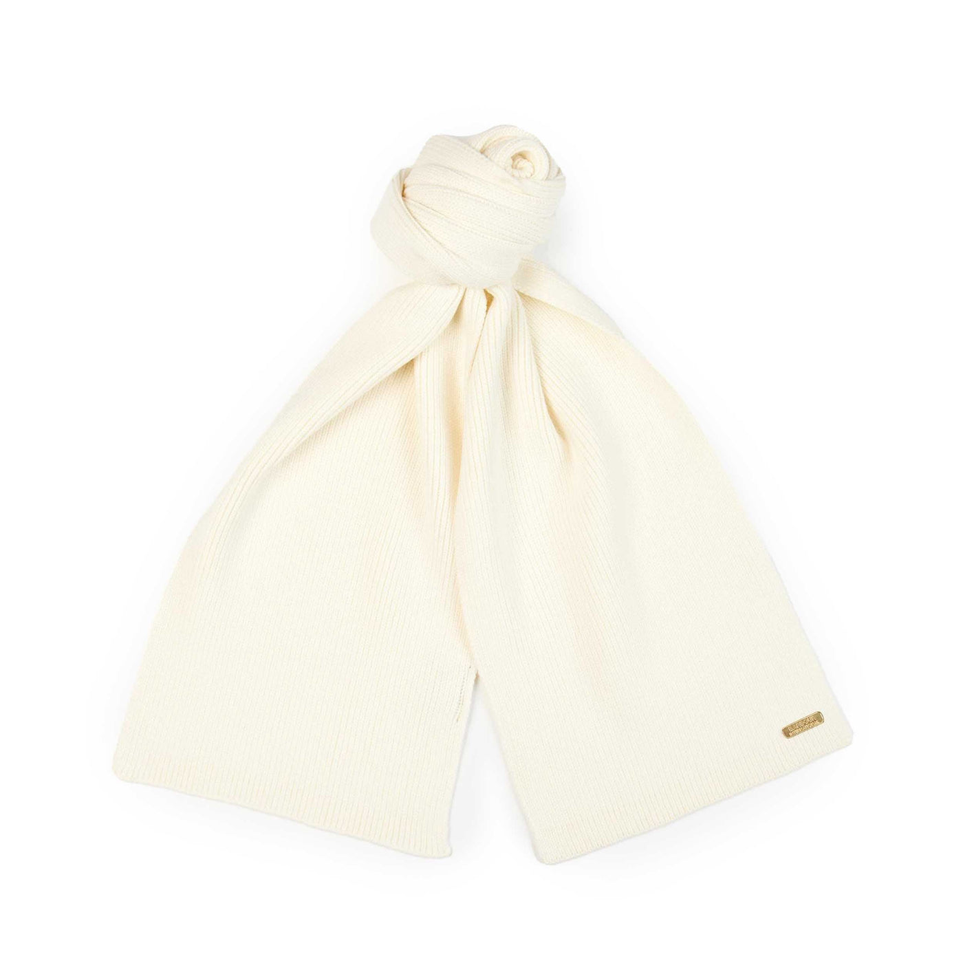 Barbour Mallory Ladies Beanie & Scarf Gift Set in Optic White Scarf