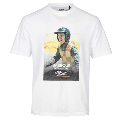 Barbour Nicholl SMQ Graphic T Shirt in White