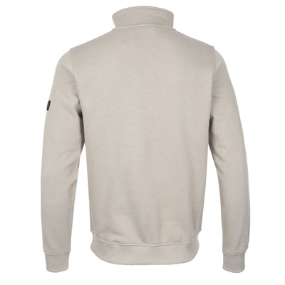 Barbour Outline Funnel Neck Sweatshirt in Concrete Back