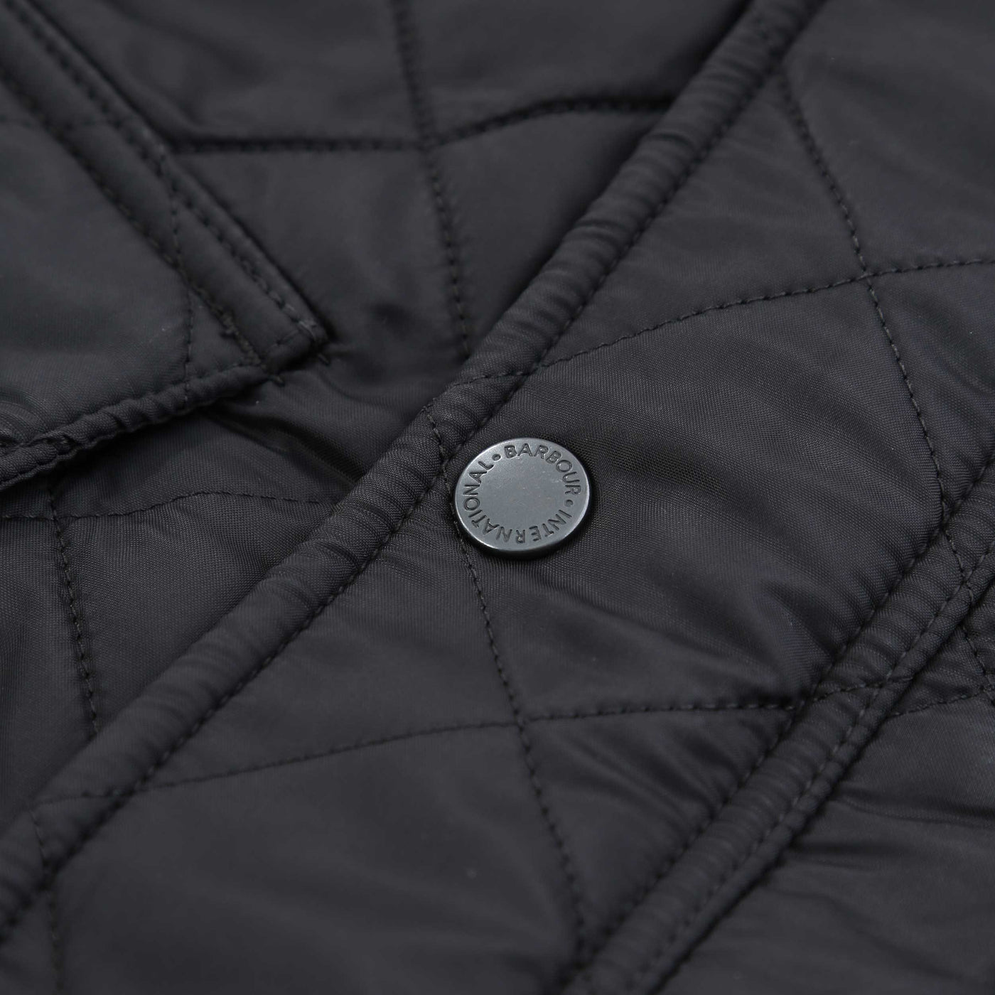 Barbour Tourer Ariel Polarquilt Jacket in Black Placket