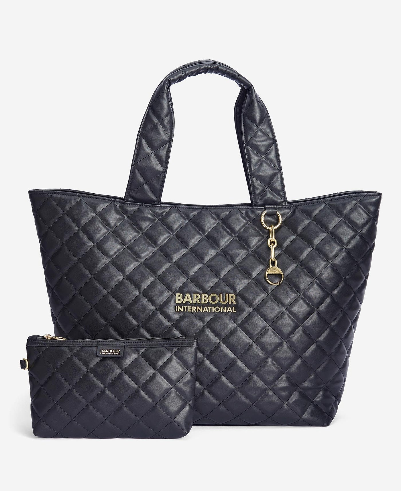 Barbour Battersea Ladies Tote Bag in Black Ghost