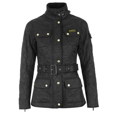 Barbour Polarquilt Ladies Quilted Jacket in Black Front