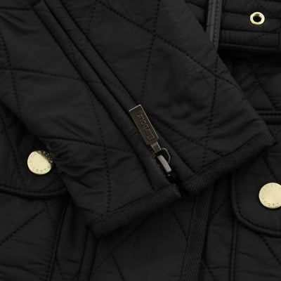 Barbour Polarquilt Ladies Quilted Jacket in Black Zip