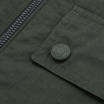 Belstaff Depot Overshirt in Tile Green Press Stud