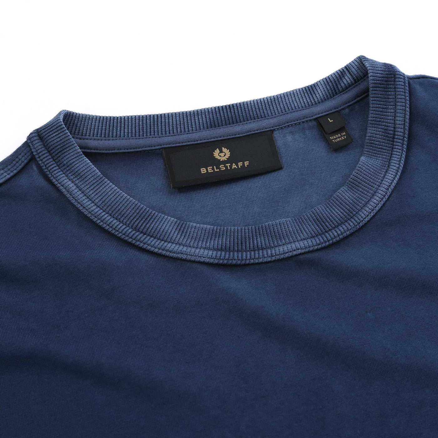 Belstaff Hockley T-Shirt in Insignia Blue Collar