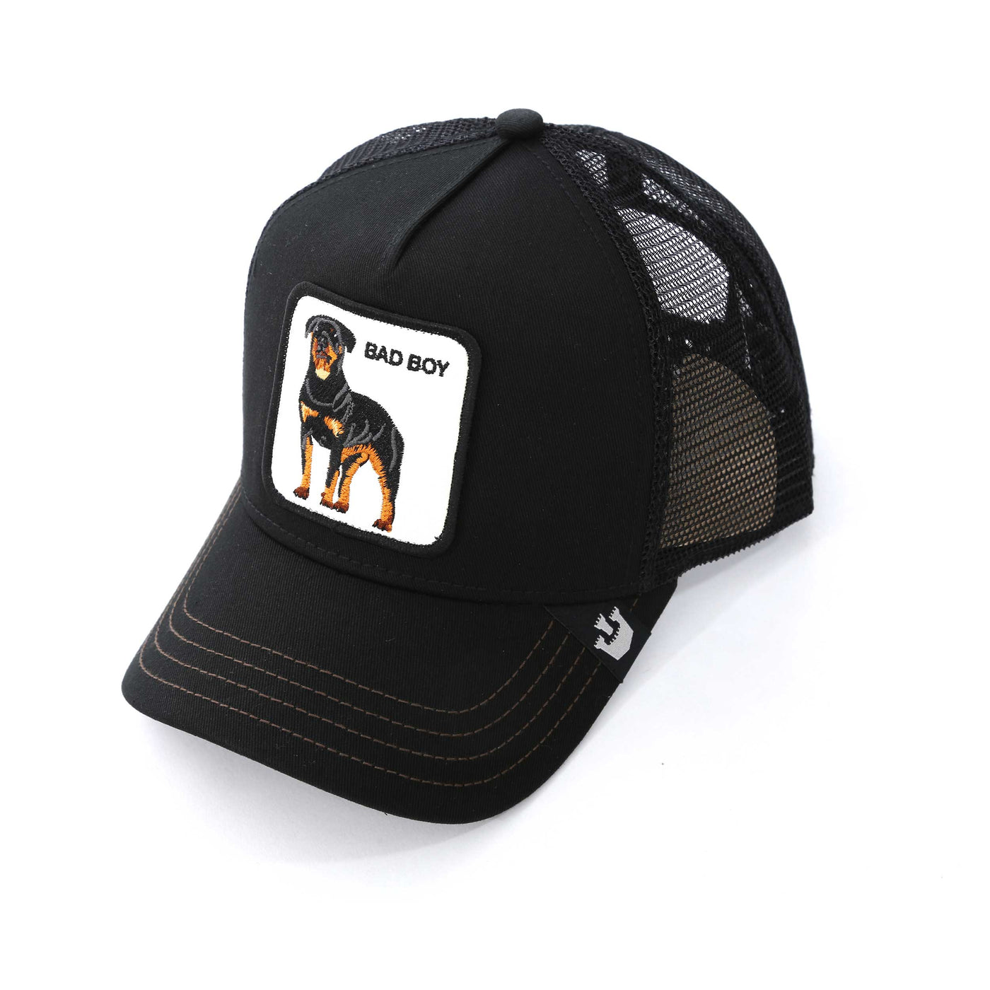 Goorin Bros The Baddest Boy Trucker Cap in Black Logo