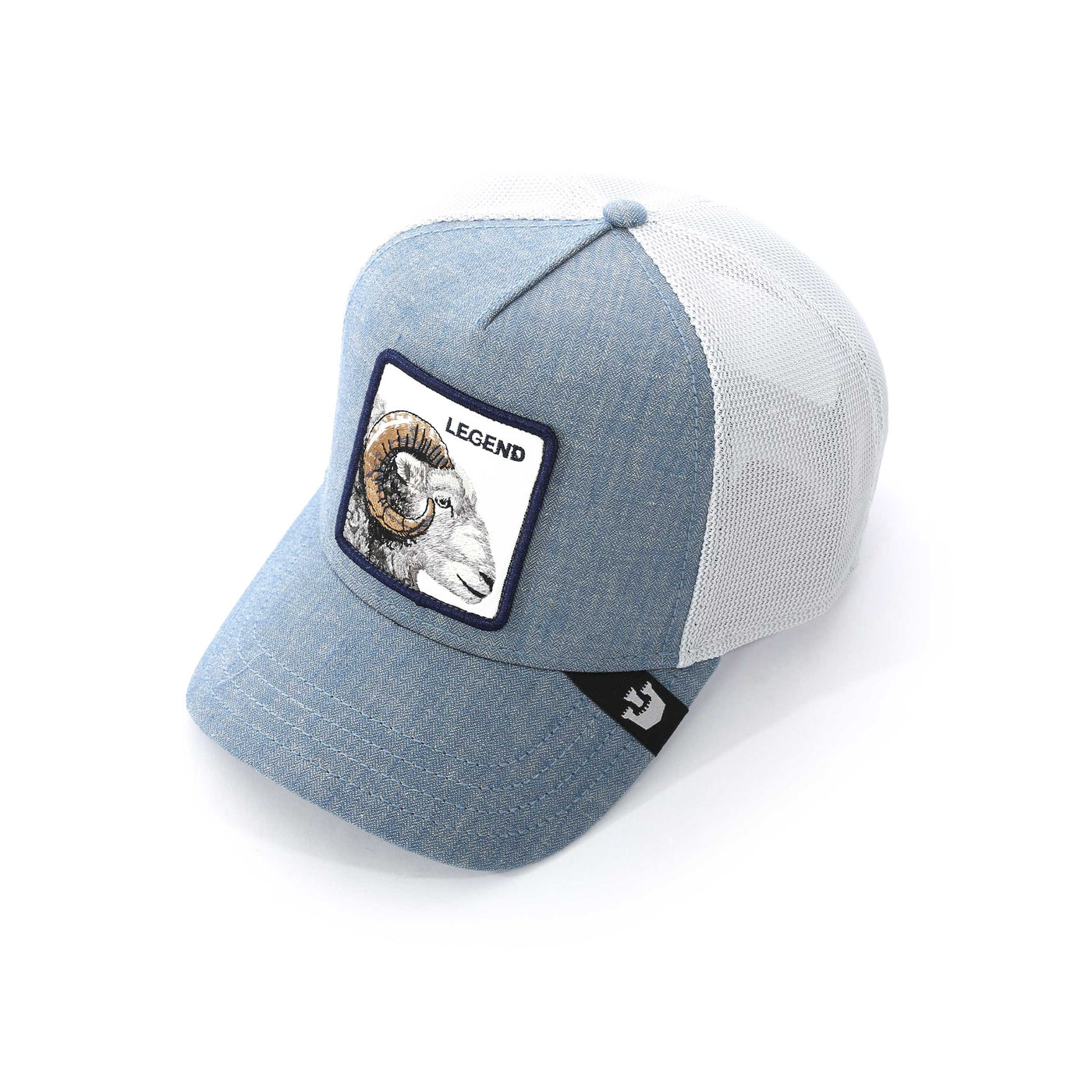 Goorin Bros The Suited Legend Trucker Cap in Blue Angle