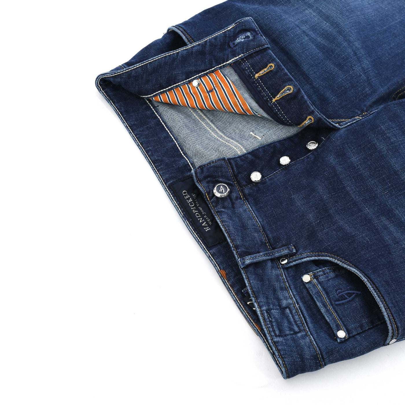 Handpicked Ravello Jean in Mid Blue Denim Fly