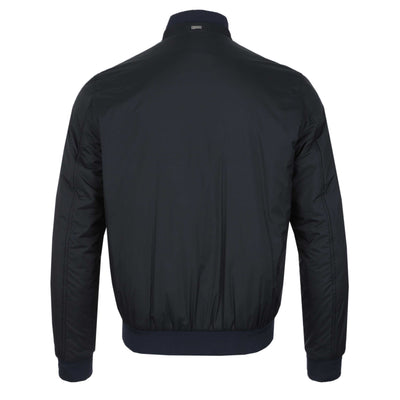 Herno Bomber Liscio Ecoage Jacket in Navy Back