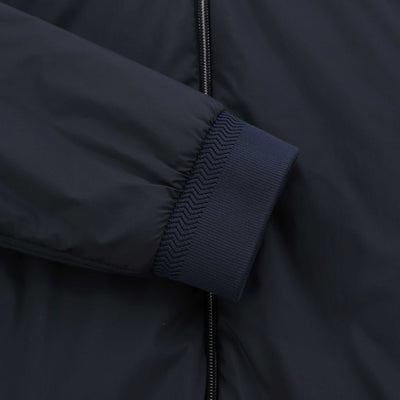 Herno Bomber Liscio Ecoage Jacket in Navy Cuff