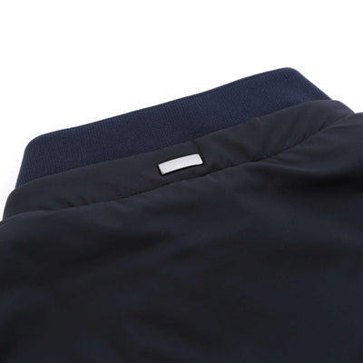 Herno Bomber Liscio Ecoage Jacket in Navy Logo Tab