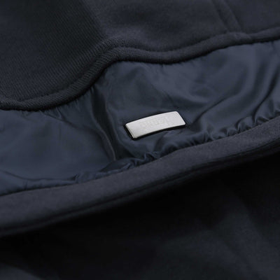 Herno Felpa Logo Con Cappuccio Hoodie Sweat Top in Navy Logo2