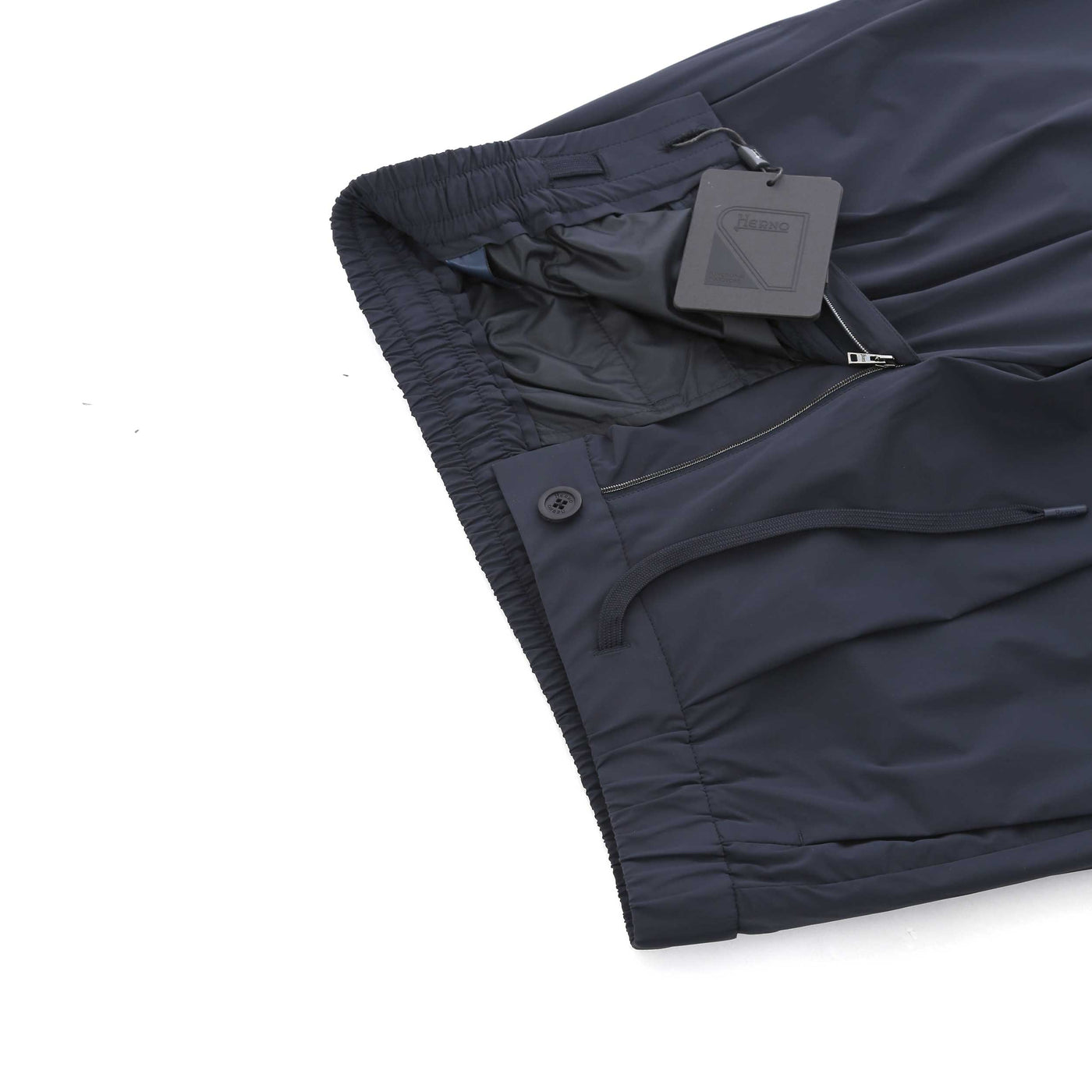 Herno Pantalone Nylon Maestro Trouser in Navy Zip