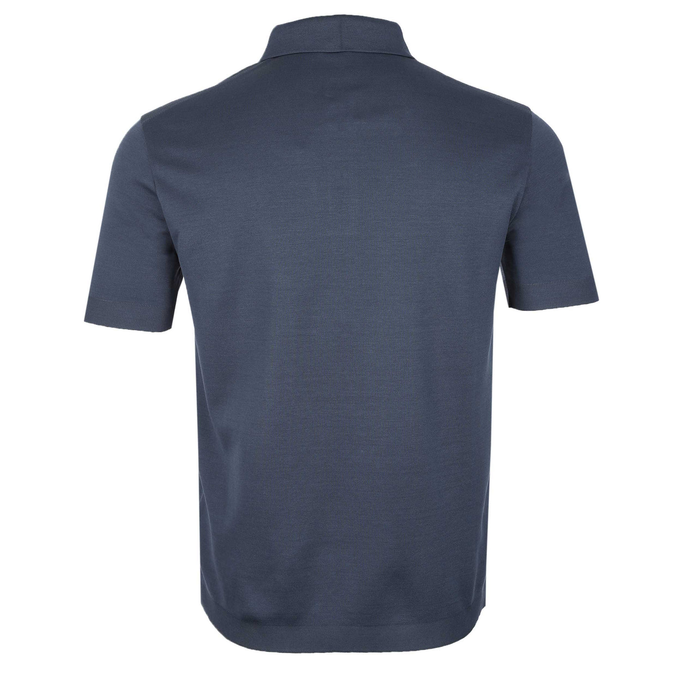 Herno Polo Manica Corta Con Bordi Co Polo Shirt in Navy Back