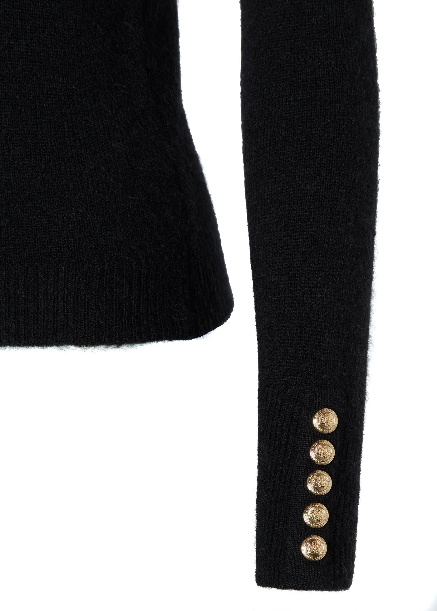 Holland Cooper Amy Crew Neck Knitwear in Black Cuff