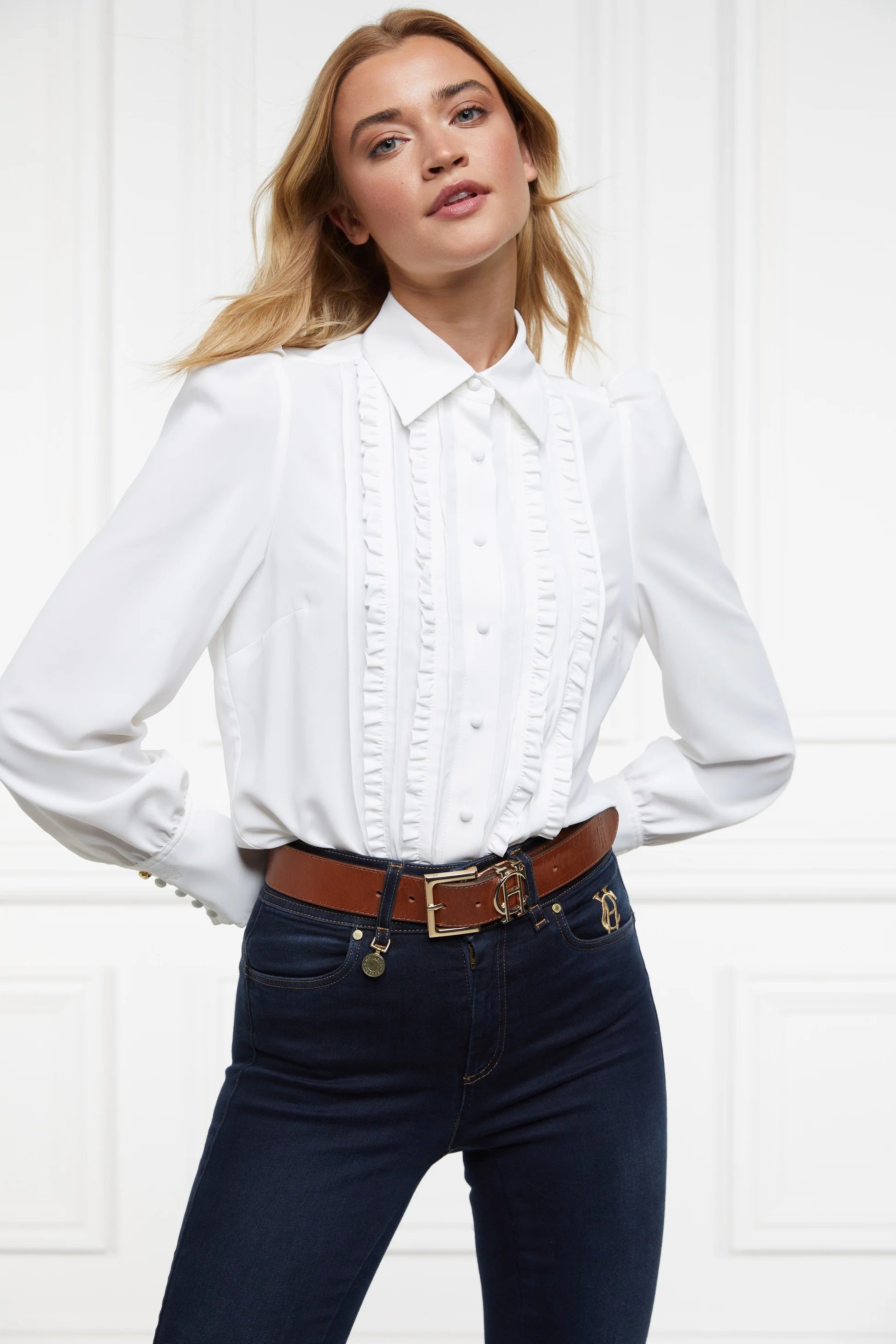 Holland Cooper Clarissa Ladies Shirt in White I Holland Cooper I Norton ...