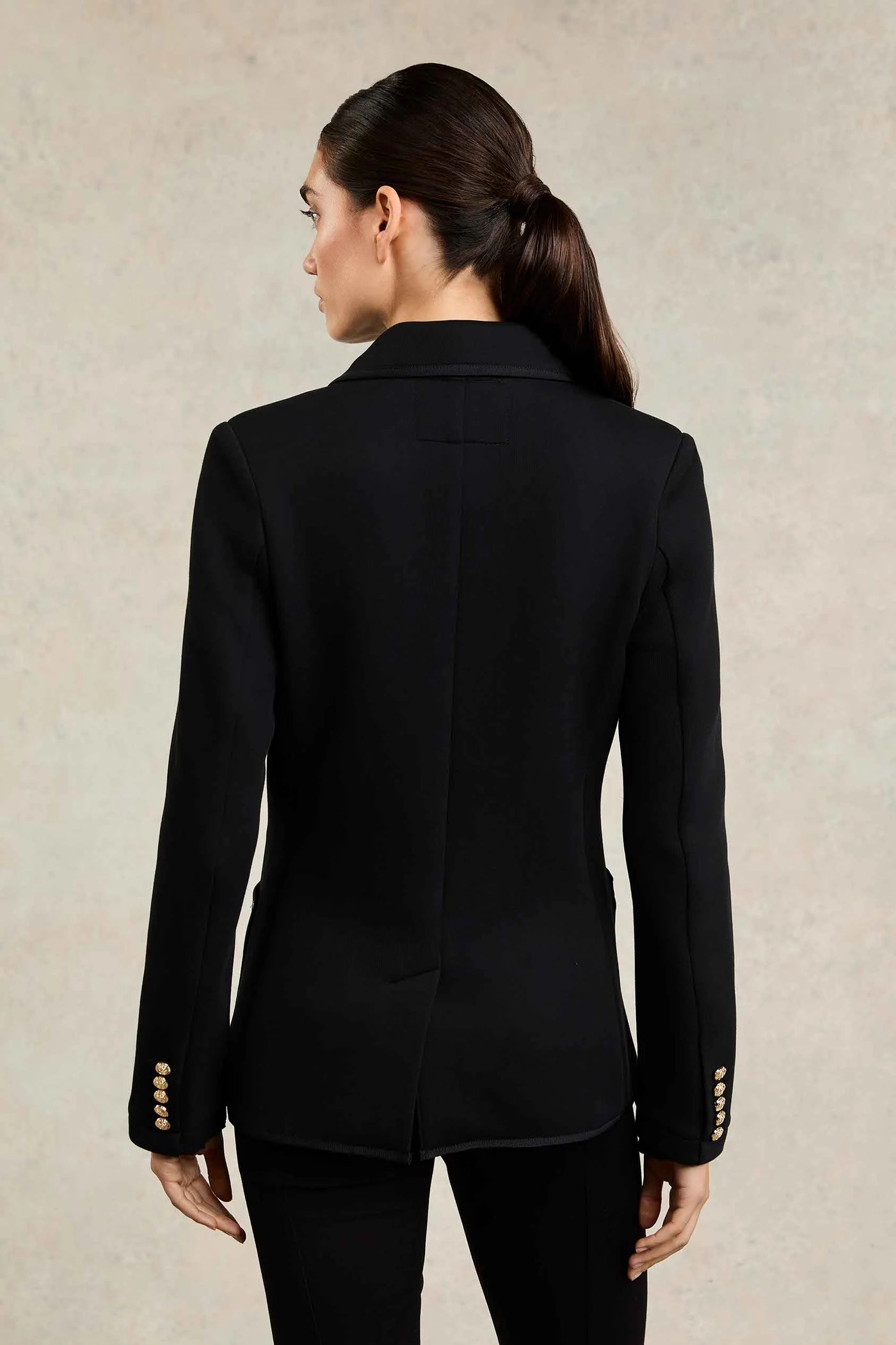 Holland Cooper Henley Ladies Blazer in Black Black Model Back