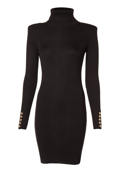 Holland Cooper Kensington Mini Dress in Black Front