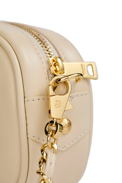 Holland Cooper Soho Mini Quilted Camera Bag in Cream Detail