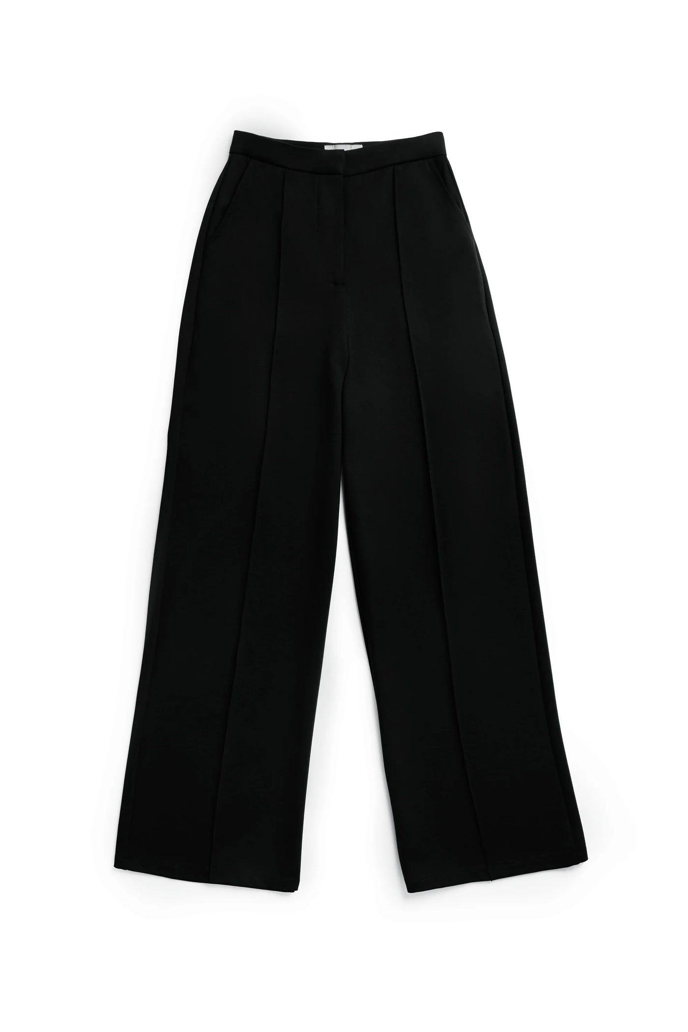 Holland Cooper Wide Leg Pant in Black Black Front