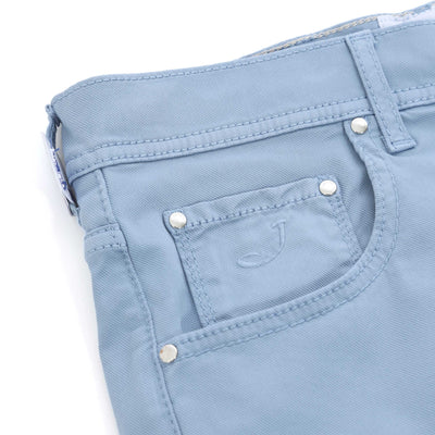 Jacob Cohen Nicholas Short in Soft Blue Logo